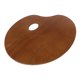 thumbnail image 2 of Bandeja De Pintura De Madera Paleta Para Acuarela óleo Pintura Acrílica Arte Oval 30x40cm, 2 of 5