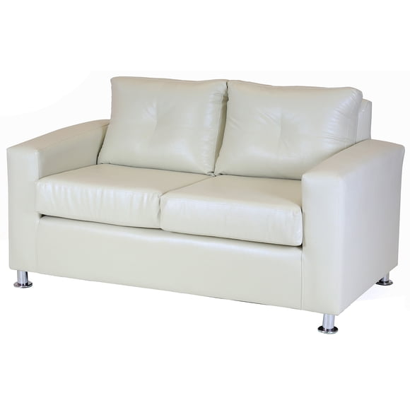 Sofá Asiria 2 Cuerpos - Cuero Sintetico Pu Beige