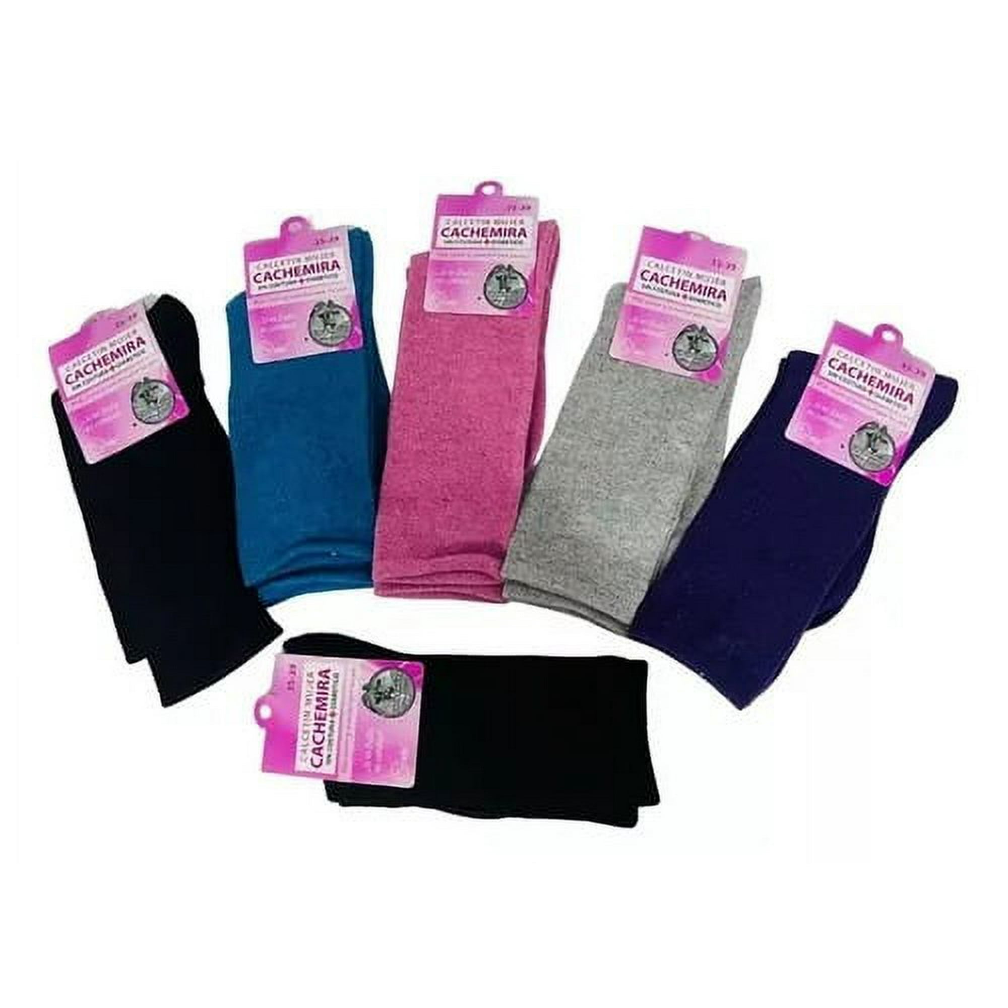 Only Zaza - Calcetines De Mujer Con Fibra Cachemira - Sin Costuras - Diabético - Docena