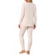 thumbnail image 3 of INSPIRE CHIC Conjuntos de Pijama para Mujer Tejido de Punto Acanalado de Manga Larga Pantalones Conjunto Casual de Salón Conjunto de Dos Piezas Conjuntos a Juego Ropa de Dormir 2XL Beige, 3 of 6