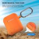 thumbnail image 2 of Funda ATUAT de silicona para AirPods con llavero – Naranja, 2 of 7
