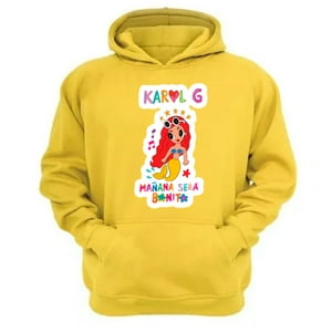 Genérico - Polerón Canguro Karol G Amarillo Talla Xs Unisex
