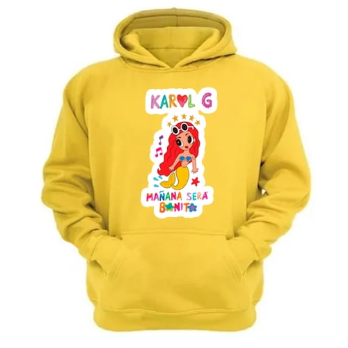 Polerón Canguro Karol G Amarillo Talla S Unisex