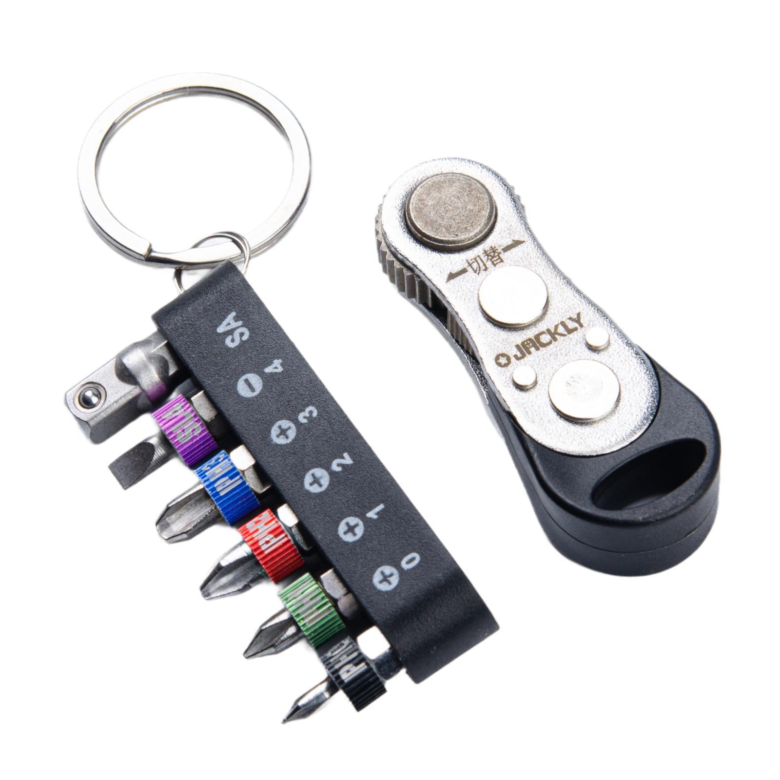 Magideal - Juego De Llaves De Microtrinquete De 7 Uds., Brocas De Llave De Trinquete De Acero, Rendimiento Estable, Herramienta De Combinación Fácil De Usar Para