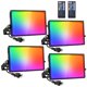 thumbnail image 1 of Focos de inundación LED RGBW Onforu 70W 4 unidades regulables e impermeables, 1 of 8