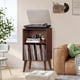 thumbnail image 2 of Soporte para tocadiscos Lerliuo Walnut con almacenamiento para 160 álbumes, 2 of 9