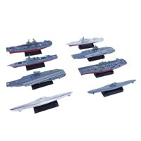 Magideal - 8 Piezas Modelo De Barco 4D Ensamblado Modelo De Barco Moderno Diy Ensamblar Puzzle Juguetes Juguetes Educativos Modelo De Portaaviones Para