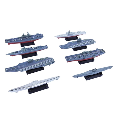 Magideal - 8 Piezas Modelo De Barco 4D Ensamblado Modelo De Barco Moderno Diy Ensamblar Puzzle Juguetes Juguetes Educativos Modelo De Portaaviones Para
