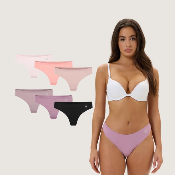 Pack de 6 Calzones Colaless Microfibra Corte Laser Mujer