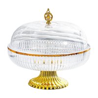 Bothyi - Plato De Frutas Redondo Para Pastel, Servidor Para Centro De Mesa, Boda, Fiesta De Cumpleaños, Transparente