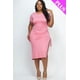 thumbnail image 2 of Vestido Midi Curvy con Cordón y Abertura Lateral Fruncido, 2 of 10