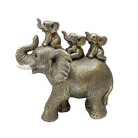 Bothyi - Estatua De Elefante Creativa Resina De Mesa Para Festivales Comedor Vacaciones Plata