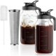 thumbnail image 1 of Set de 2 cafeteras para cold brew VA1KENE, jarra Mason de 64 oz con filtro, 1 of 3