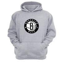 Genérico - Polerón Canguro Brooklyn Nets Gris Claro Talla Xs Unisex