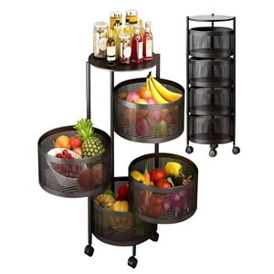 Genérico - Frutero Organizador De 4 Niveles Redondo