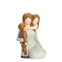 Xusx111 - Mamá Y Niños Figuras, Esculpido Pintado A Mano Madre Y Dos Niños Estatuas, Madre Hijo Hija Figuras Regalos Para El Cumpleaños Del Aniversario Del Día De La Madre