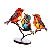 Magideal - Escultura De Pájaro De Metal, Adorno De Escritorio De Pájaros, Figuras De Arte, Centro De Mesa, Estatuas De Pájaros, Decoración Del Hogar Para Comedor 16Cmx17.5Cmx8Cm