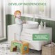 thumbnail image 3 of Taburete AmazerBath 3 en 1 de bambú para niños pequeños que aprenden a ir al baño, 3 of 8