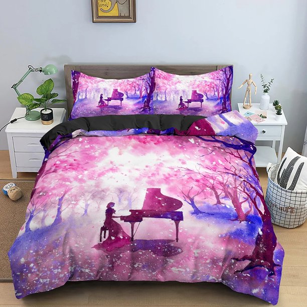 Watercolor Landscape Bedding Set Boys Girls Duvet Cover Pillowcase Bed Kids Adult Fashion Home Textileextile