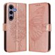 thumbnail image 1 of Funda cartera mariposa para Samsung Galaxy S25 con soporte y ranuras para tarjetas Oro rosa, 1 of 5