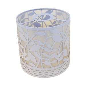 Ioensy - Estilo Pastoral Lámpara Colgante Pantalla Araña Cubierta Jaula Metálica Pantalla Florido