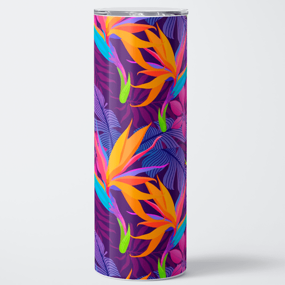 Mug Termo 600ml - Diseño Flor Del Pájaro
