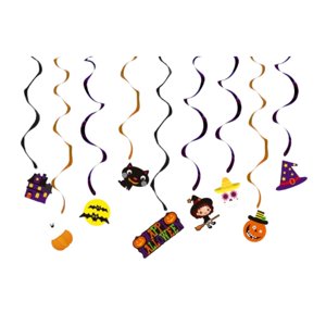 Bothyi - 9 Piezas De Decoraciones Colgantes En Espiral Para Halloween Para Interiores Y Exteriores, Granjas Y Oficinas