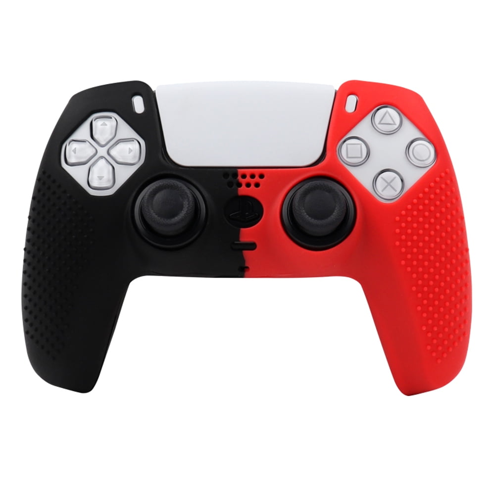 Genérico - Funda Protectora De Silicona Antideslizante Para Joystick Compatible Con El Mando De Playstation 5 - Funda De Agarre Duradera Para Gamepad Accesorios-rojo Negro