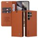 thumbnail image 2 of Funda Billetera de Cuero para Samsung Galaxy S25 Ultra con Tarjetero y Soporte - Tapa Magnética Marrón, 2 of 6