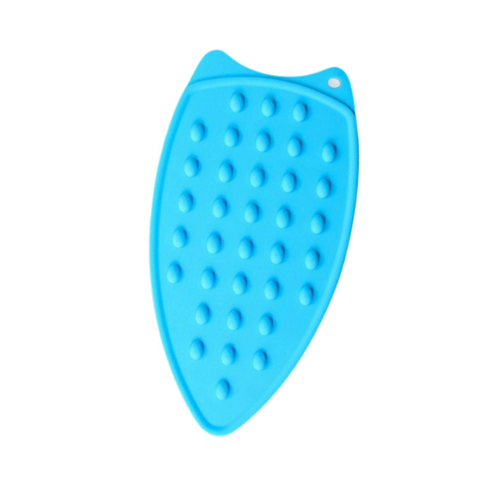 Magideal - Almohadilla De Silicona Para Plancha Base De Seguridad Esterilla Multiusos Soporte Para Plancha Caliente Diseño Lavable Y Portátil Adecuado Para Viaje Azul