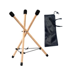 Magideal - Soporte De Tambor De Mano De Triángulo, Soporte De Tambor De Madera De Trípode, Soporte De Tambor Etéreo, Para Campamentos Parties De Picnics De Picni M
