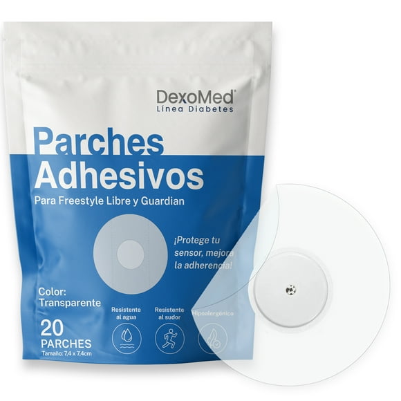 Parches Protectores DexoMed Sensor De Glucosa Freestyle Libre y Guardian (20 un) - Transparentes