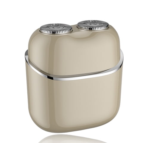 Xusx111 - Mini Afeitadora Eléctrica Para Hombres Y Mujeres, Afeitadora Portátil De Doble Cabeza Con Sensor Inteligente, Afeitadora De Bolsillo Compacta De Tamaño De Viaje, Usb-C Recargable, Impermeabl