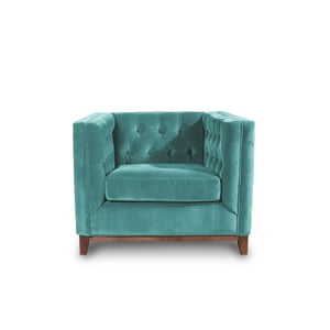 Latam Home - Sofá Roma 1C Tela Velvet Turquesa