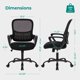 thumbnail image 2 of Silla OLIXIS Ergonómica de Respaldo Medio con Malla Ajustable Negra, 2 of 7