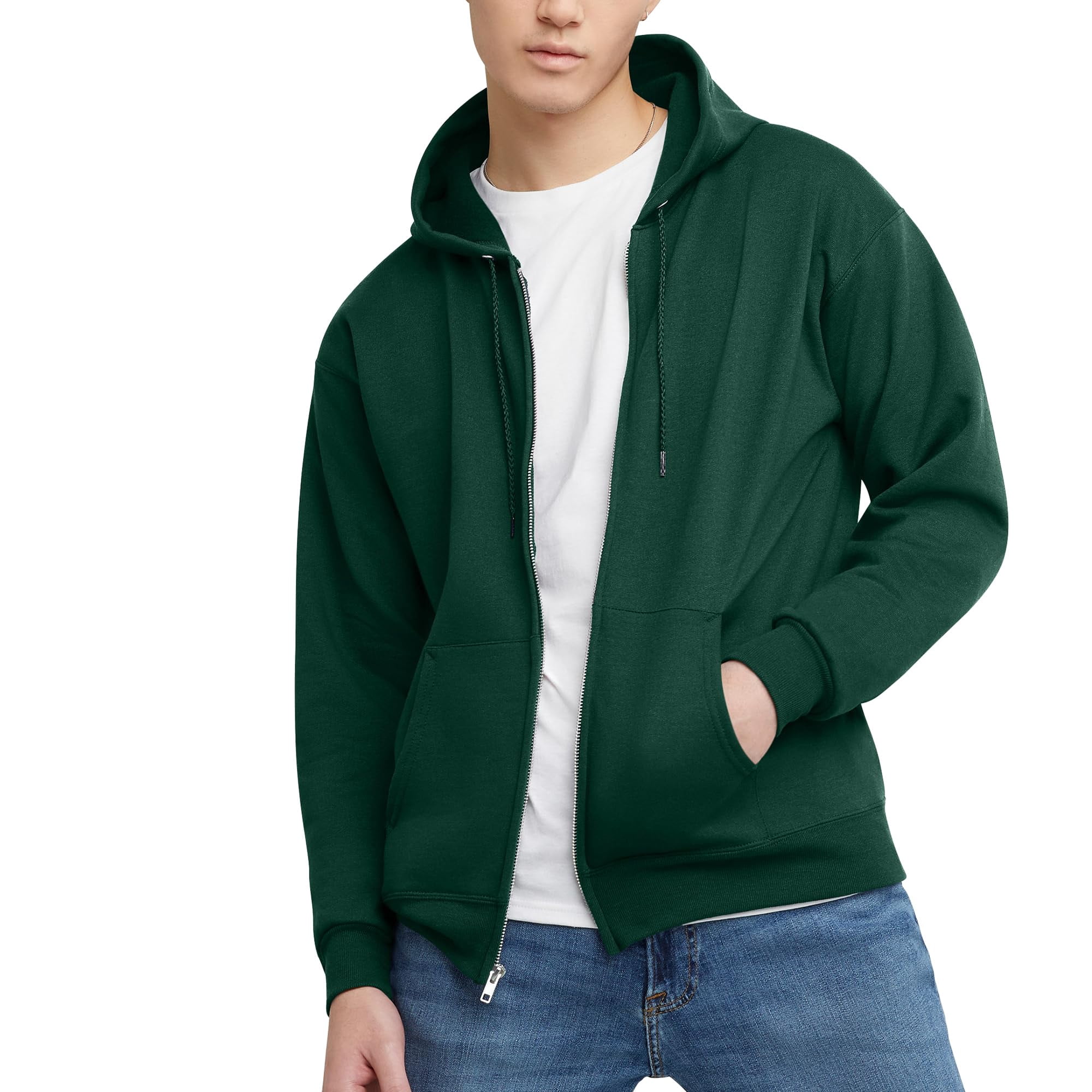 Sudadera Con Capucha Hanes Con Cremallera Completa Eco-smart Para Hombre Deep Forest Xl