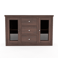 Muebles Insignes - Buffet Berlin Madera Chocolate Vidrio