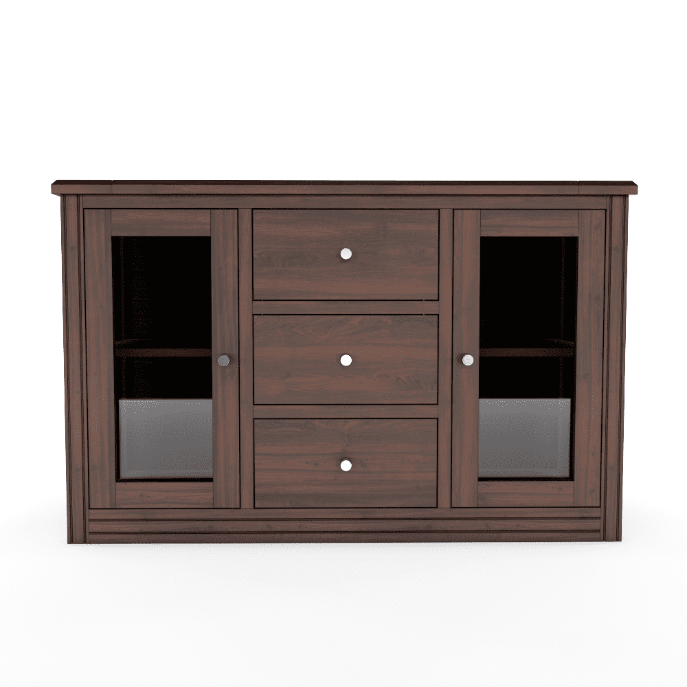 Muebles Insignes - Buffet Berlin Madera Chocolate Vidrio