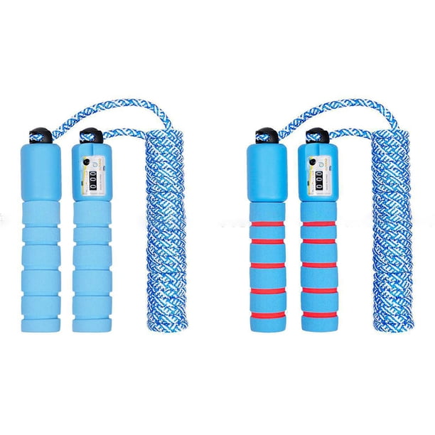 Cuerdas de saltar para niños, cuerda de saltar suave y ajustable, equipo de fitness para niños con asas de espuma.