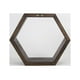 thumbnail image 5 of Repisa hexagonal de madera color chocolate, 5 of 5