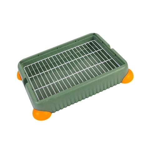 Magideal - Bandeja Para Arena Para Conejos, Inodoro Para Mascotas, Bandeja Antisalpicaduras Para Ir Al Baño, Bandeja Para Ir Al Baño Para Perros, Conejos, , S, Verde