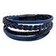 thumbnail image 1 of Pulsera Hombre Ecocuero, 5 Tiras, Cierre Magnetico, Regalo Azul Oscuro 8 Cm 22 Cm, 1 of 5