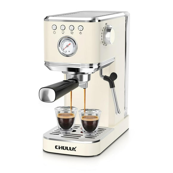 Máquina de café espresso CHULUX Slim con espumador de leche y bomba de 20 bares