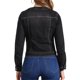 thumbnail image 3 of INSPIRE CHIC Chaqueta Vaquera Recortada de Manga Larga sin Cuello con Botones para Mujer, Regreso a Clases, Negro M, 3 of 6