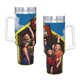 thumbnail image 4 of Jersey Shore Vaso aislado de acero inoxidable con asa, diseño temático, regalo para familia, amigos y fans; incluye pajita y encaja en el portavasos estándar, 40 oz, 4 of 6