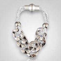 Pack De 02 Sujetadores Cadena Magnéticas Para Cortinas Plata