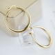thumbnail image 3 of 18K Gold Plated Hoop Huggie Earrings: Perfect for Women & Girls' Parties & Holidays!, 3 of 5
