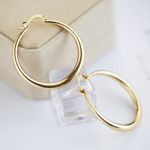18K Gold Plated Hoop Huggie Earrings: Perfect for Women & Girls' Parties & Holidays!