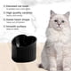 thumbnail image 3 of Cuenco de cerámica para gatos con boca oblicua y protección para el cuello y las patas altas, cuenco para comer y beber, antigolpes y antibarbilla negra., 3 of 5