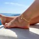thumbnail image 3 of Pulsera Ursteel S Initial, tobilleras ajustables chapadas en oro de 14 quilates, 3 of 7